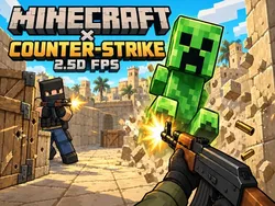 Minecraft × Counter Strike: 2.5D FPS image