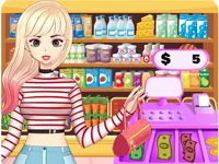Supermarket Store Girl image