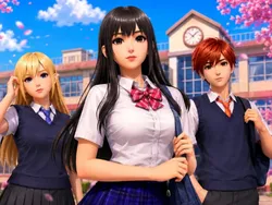 image bg High School Girls Classroom Life