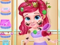 Messy Little Mermaid Makeover - Makeup & Dressup image