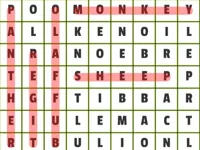 Animals Word Search image