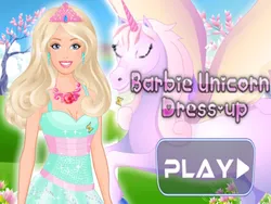 image bg Barbie unicorn dress up