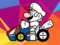 Mario Driving Coloring Book image