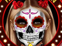 image bg Kylie Jenner Halloween Face Art