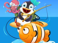 Baby Penguin Fishing image