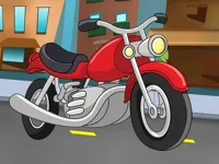 Cartoon Motorbike Jigsaw image