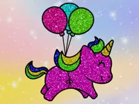 image bg Coloring Book: Glittered Unicorns