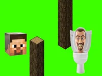 Spinning Skibidi Toilet Flappy Minecraft image