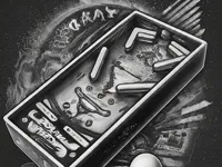 Pinball Black N White image