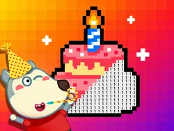 Wolfoo Birthday Pixel Art image