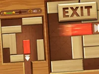 EXIT : unblock red wood block image