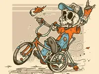 Halloween Bike Ride Jigsaw image