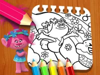 image bg Les Trolls Coloring Book
